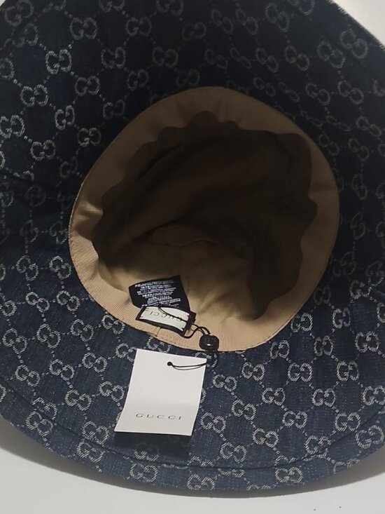 GG Navy Denim Bucket Hat